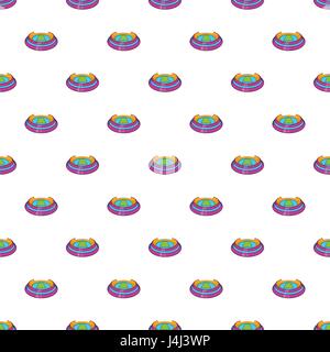Round sports stadium pattern, cartoon style Stock Vector