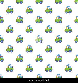 Train pattern, cartoon style Stock Vector