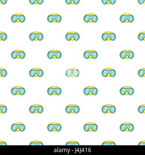 Goggles for diving pattern, cartoon style Stock Vector