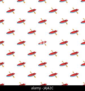 Kayak pattern, cartoon style Stock Vector