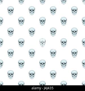 Skull pattern, cartoon style Stock Vector