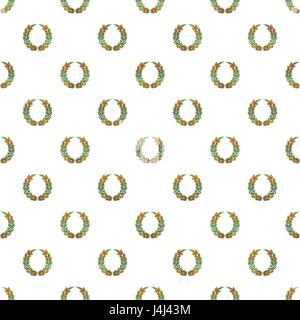 Funeral wreath pattern, cartoon style Stock Vector