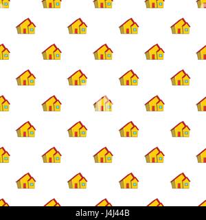 One storey house pattern, cartoon style Stock Vector