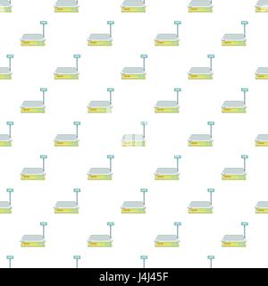 Electronic market scale pattern, cartoon style Stock Vector