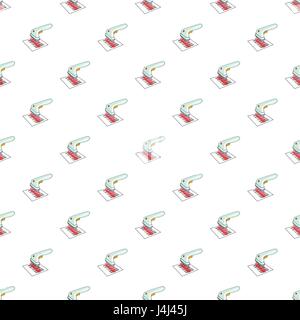 Barcode scanner pattern, cartoon style Stock Vector