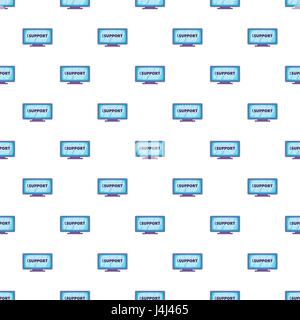 Support word on the computer monitor pattern Stock Vector