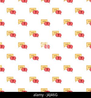 Speech bubbles signs pattern, cartoon style Stock Vector