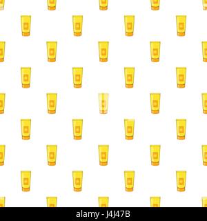 Tube with sunbathing cream pattern, cartoon style Stock Vector