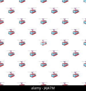 Funicular railway pattern, cartoon style Stock Vector