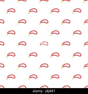 Red prayer beads pattern, cartoon style Stock Vector