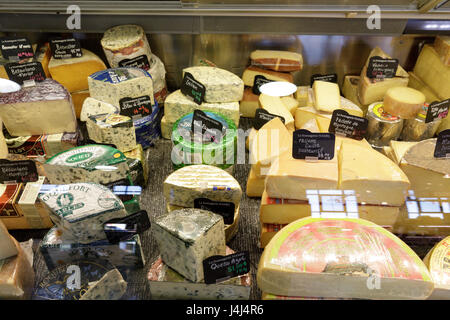 Specialty cheeses at Marché Atwater, Montreal, Quebec, Canada Stock Photo
