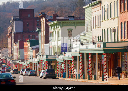 Main Street, Little Falls, Herkimer County, New York. Stock Photo