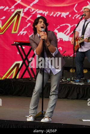 The Jonas Brothers are performing on stage at Rock In Rio Lisbon, in ...