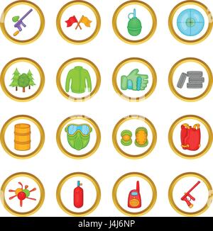 Paintball vector set, cartoon style Stock Vector Image & Art - Alamy