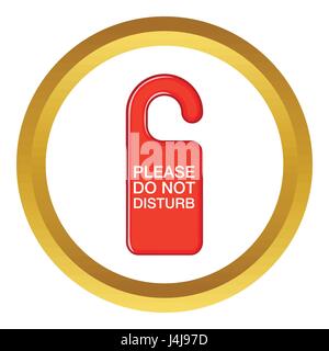 Do not disturb red sign vector icon Stock Vector