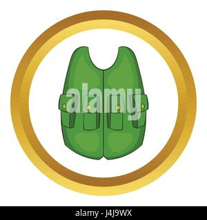 Green hunter vest icon, cartoon style Stock Vector Image & Art - Alamy