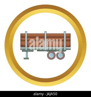 Logging truck vector icon Stock Vector