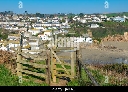 the coastal village of gorran haven in cornwall, england, britain, uk Stock Photo