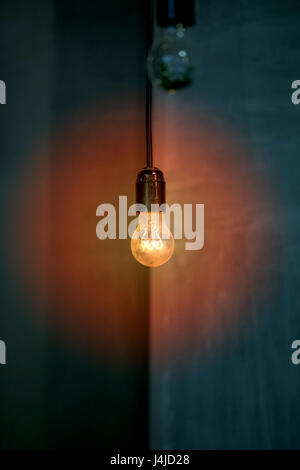 Beautiful electric lamp in the room photographed in close-up Stock Photo