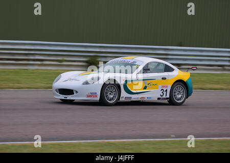 Charlie Digby in the Ginetta Junior Cup at Thruxton race course during free practice on Saturday, 6th of May Stock Photo