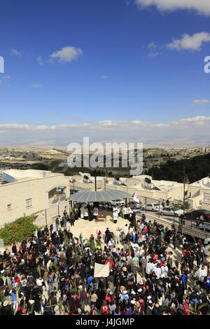 Israel, Jerusalem, Palm Sunday at the Franciscan Church in Bethphage on the Mount of Olives Stock Photo