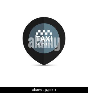 Taxi, cab logo, design. Taxi point graphic icon. Vector illustration Stock Vector
