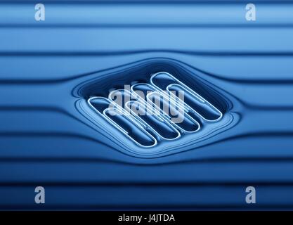 Four paperclips floating on the water surface. Stock Photo
