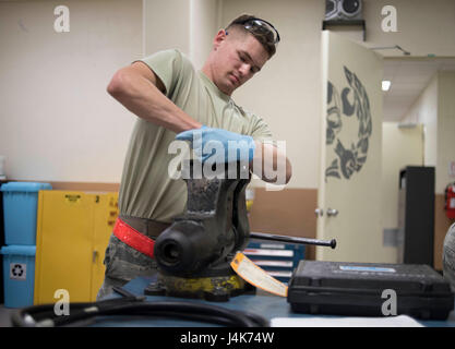 18th Component Maintenance Squadron at Kadena Air Base inspects fitting ...