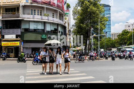 Street life in Saigon Vietnam Stock Photo