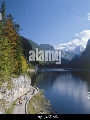Austria Upper Austria Gosausee Mountain Landscape Donnerkogel Roof 