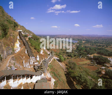 Burma, Shan state, inclination, Pindaya pits Asia, South-East Asia, Indochina, Burma, Pyidaungsu Myanmar Naingngandaw, Shan state, Pindaya pits, rocks, bile pits, Buddhism, scenery, valley, place of interest, Buddha's pits of Pindaya, outside Stock Photo