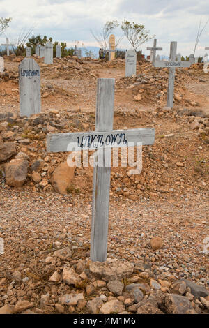 Boot Hill Graveyard, Tombstone, Arizona Stock Photo