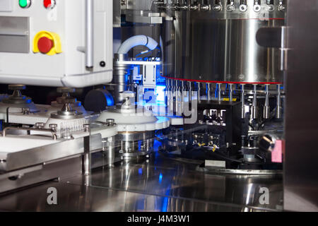 Automatic ampule filling machine, equipment in pharmaceutical industry Stock Photo