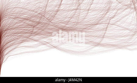 3D rendered veil on the wind looks like hairs Stock Photo