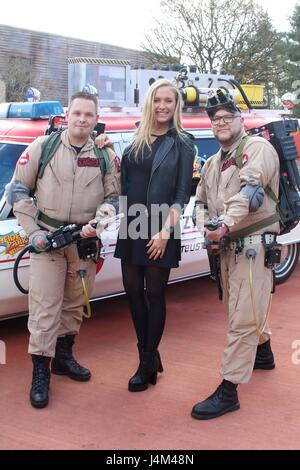 Unveiling of the new Heide Park attraction 'Ghostbusters 5D' at Heide Park Resort.  Featuring: Alena Gerber Where: Soltau, Germany When: 11 Apr 2017 Credit: Becher/WENN.com Stock Photo