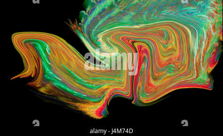 Colorful psychedelic liquefied background looks like painting Stock Photo