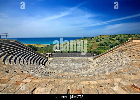 The Roman theater at Ancient Kourion, district of Lemessos (Limassol), Cyprus Stock Photo