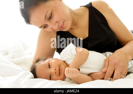 Cheerful Indian newborn baby close up Stock Photo - Alamy