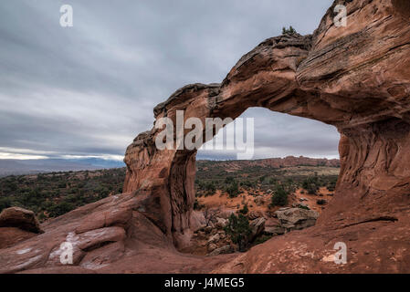 Rock formation in Arches National Park, Moab, Utah, United States Stock Photo