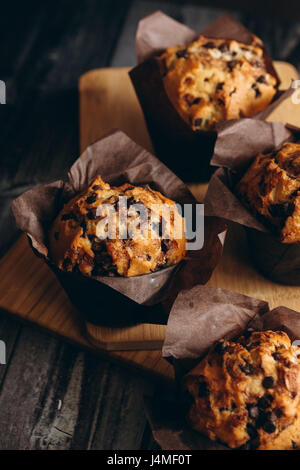 Chocolate chip muffins Stock Photo