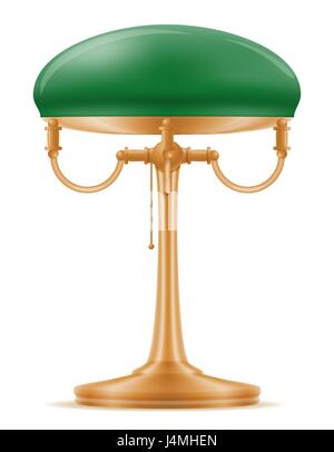 table lamp old retro vintage icon stock vector illustration isolated on white background Stock Vector