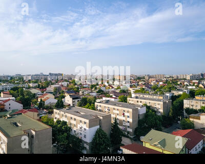 Aerial Panoramic View Of Bucharest City In Romania Stock Photo