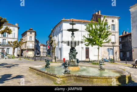 Fountain on Place du Minage in Angouleme, France Stock Photo