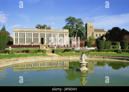 Great Britain, England, Lincolnshire, Grantham, Belton House, orangery, well, Stock Photo