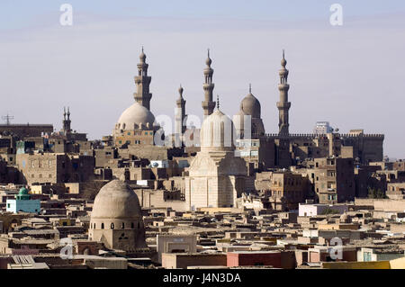 Egypt, Cairo, Old Town, dead person's town, minarets, mausoleums, Stock Photo