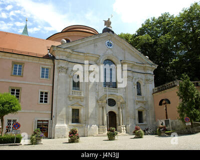 Germany, Lower Bavaria, cloister world castle, church, Stock Photo