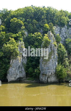 Germany, Bavaria, throaty home, the Danube, Danube breakthrough, Stock Photo