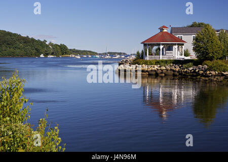 Coast, pavilion, Mahone Bay, Nova Scotia, Canada, Stock Photo