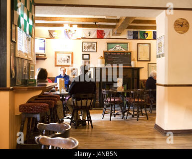 Ireland, west coast, Cong, bar, inside, guests, Stock Photo
