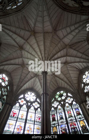 Great Britain, England, London, Westminster Abbey, Chapter House, fan vault, Stock Photo